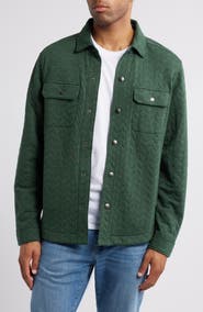 Tommy Bahama Cobble Hill CPO Quilted Snap-Up Shirt Jacket
