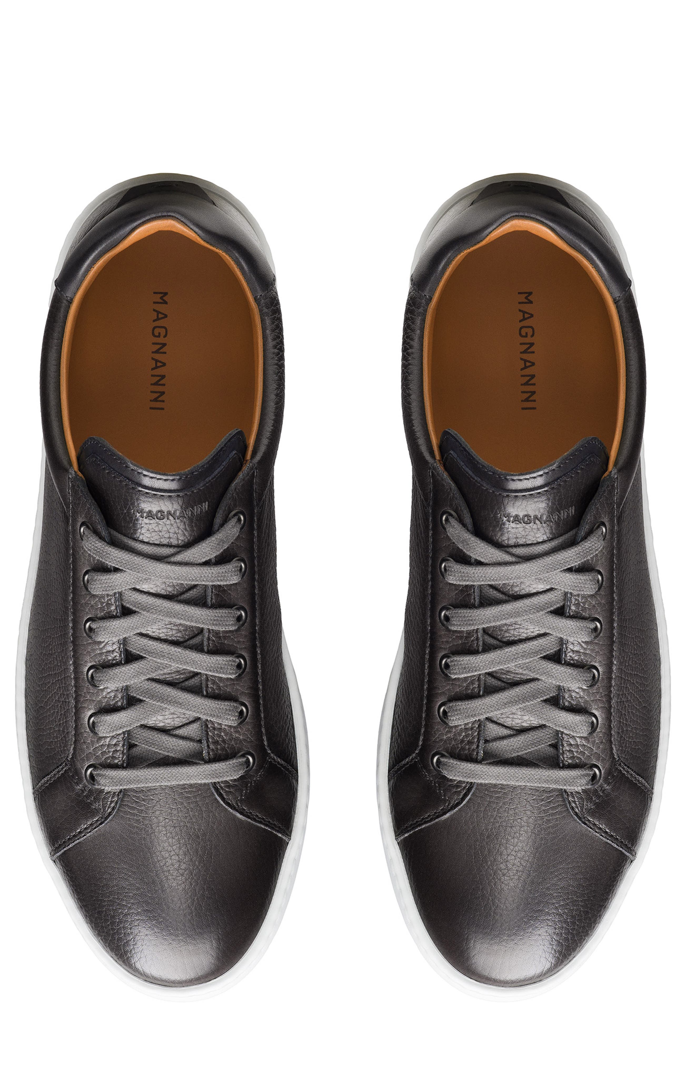 Magnanni Cote Lo Leather Sneaker, Alternate, color, Grey