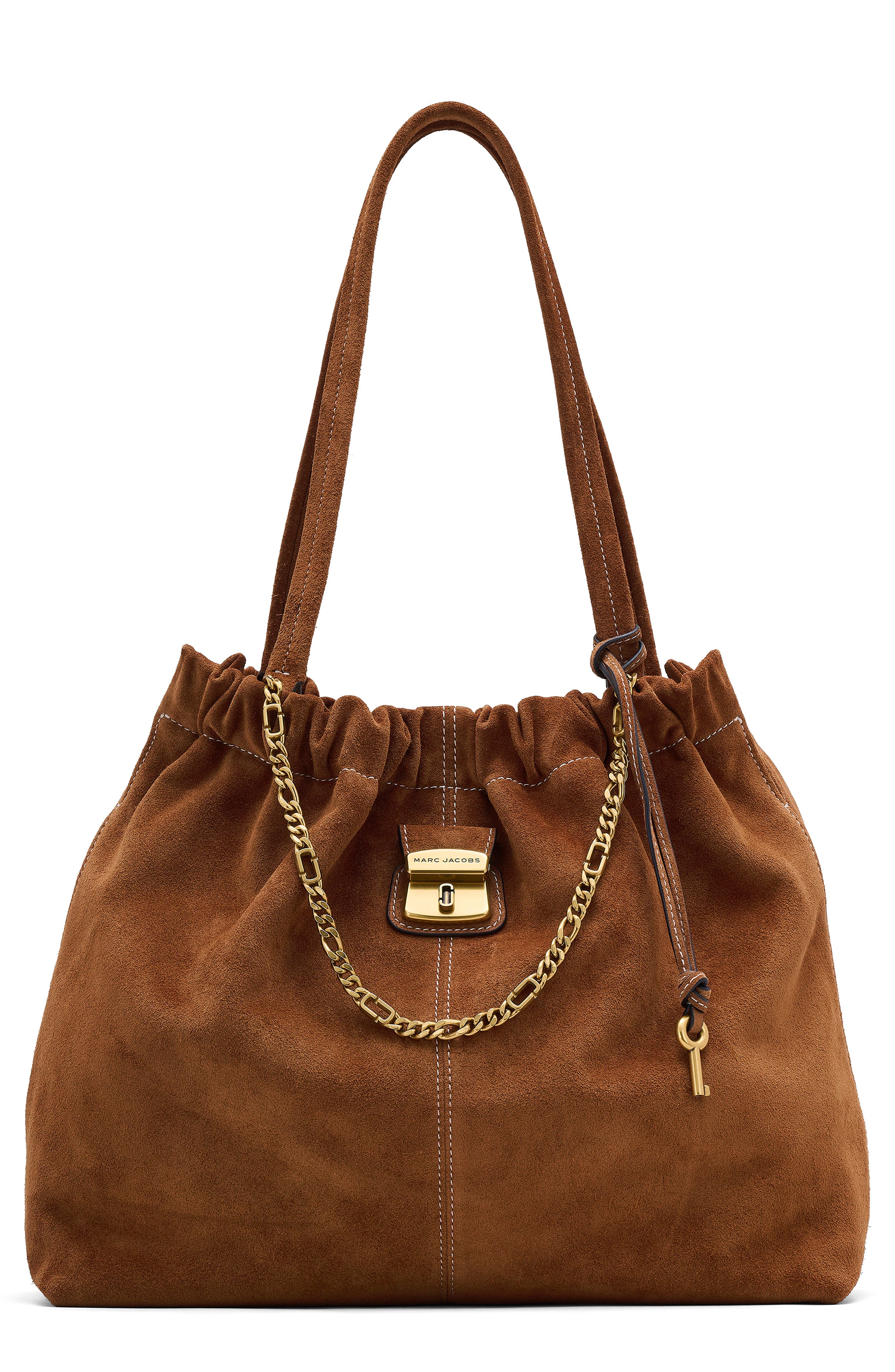 Marc Jacobs The Cristina Suede Tote, Main, color, Copper