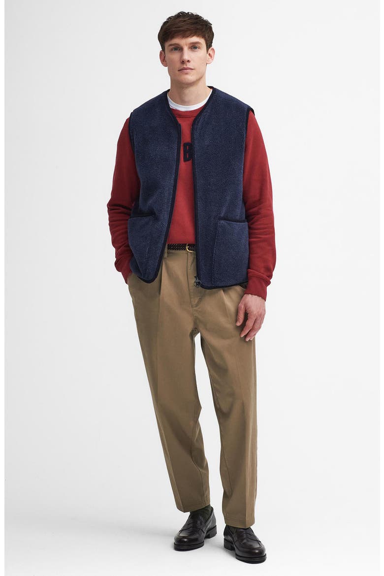 Liddesdale Wool Blend Fleece Vest, Alternate, color, NAVY