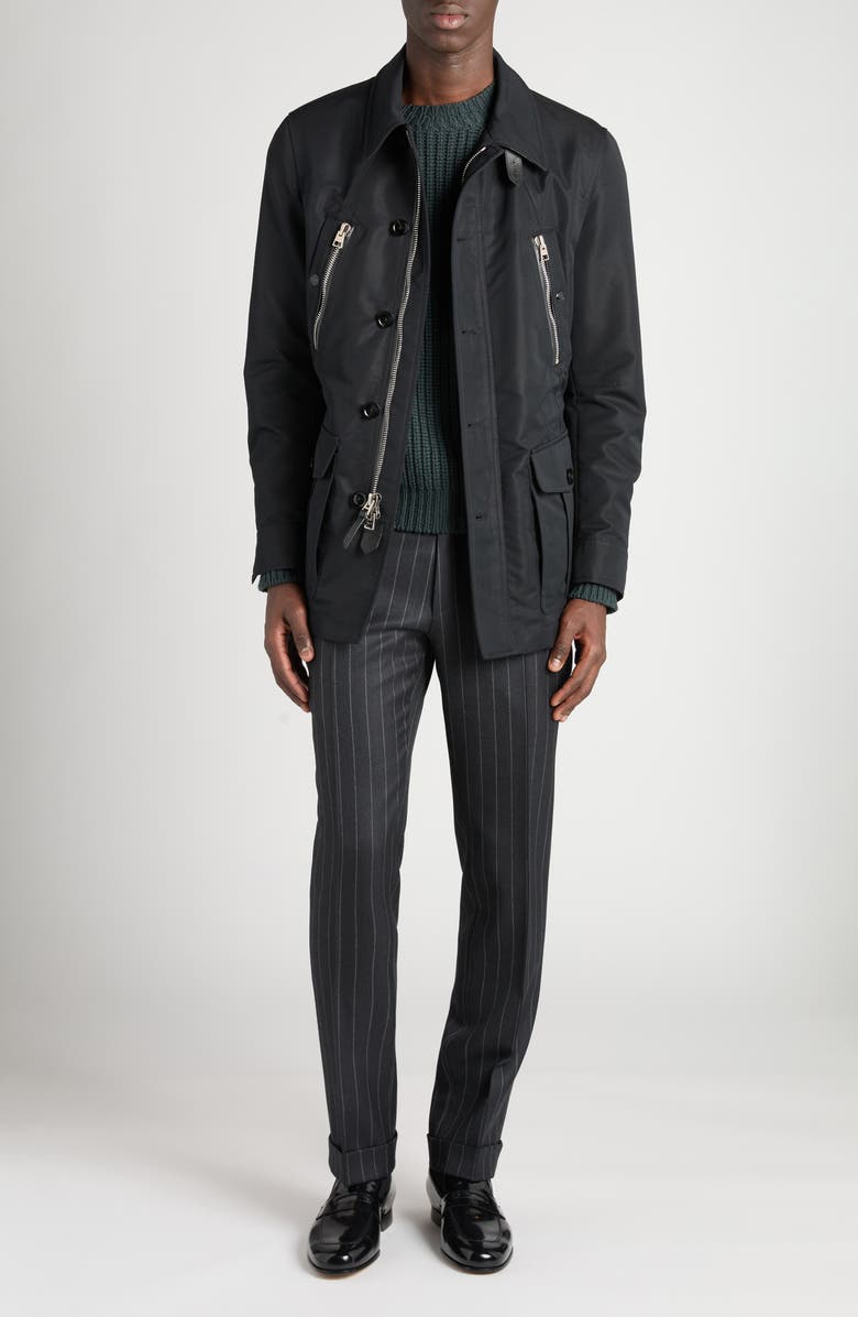 TOM FORD Cotton Blend Field Jacket, Alternate, color, Lb999 Black