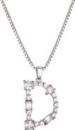 Adornia Mixed Crystal Initial Pendant Necklace