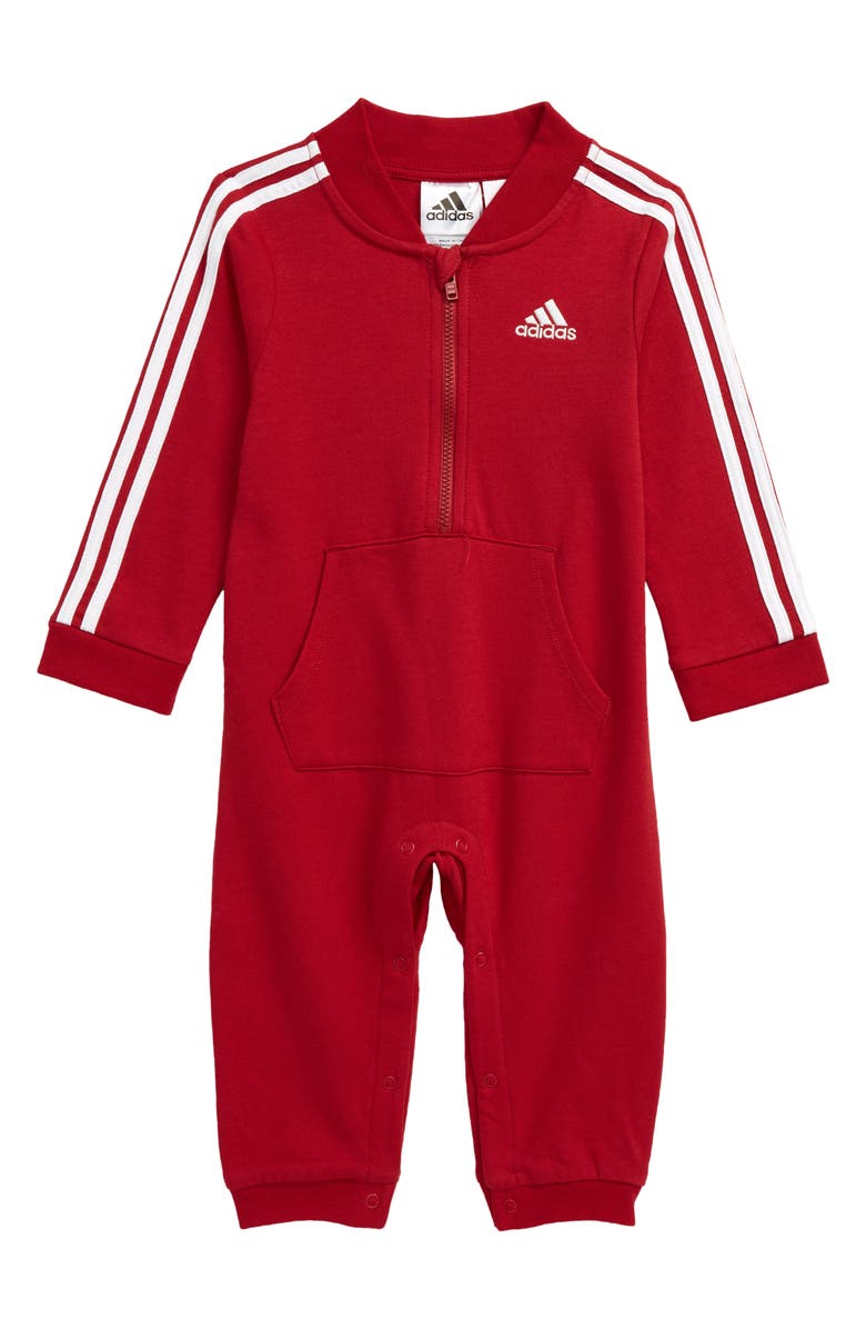 adidas 3-Stripes Cotton Romper, Main, color, 
