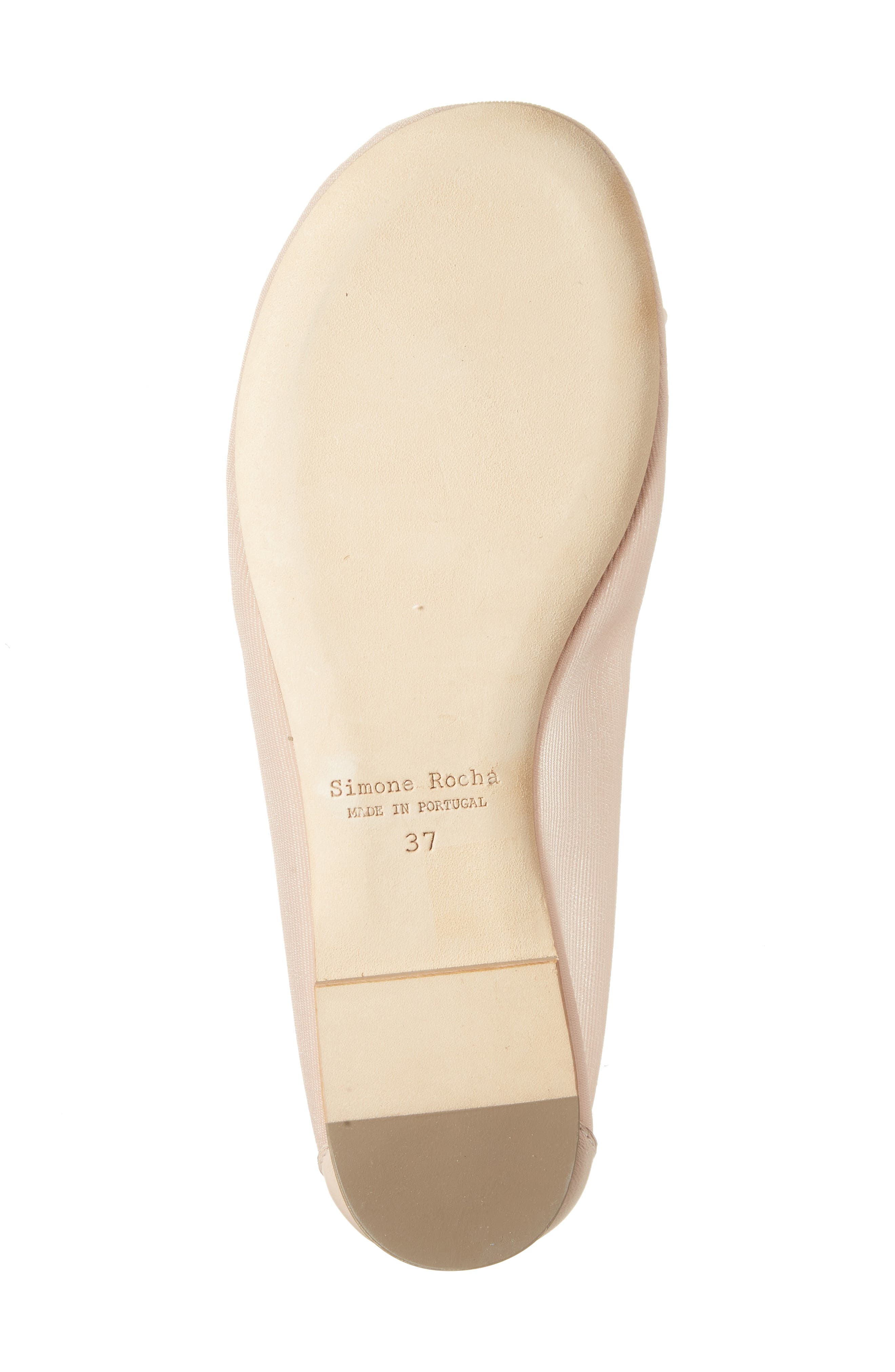 Embellished Flower Mesh Ballerina Flat, Alternate, color, NUDE/ PINK MULTI