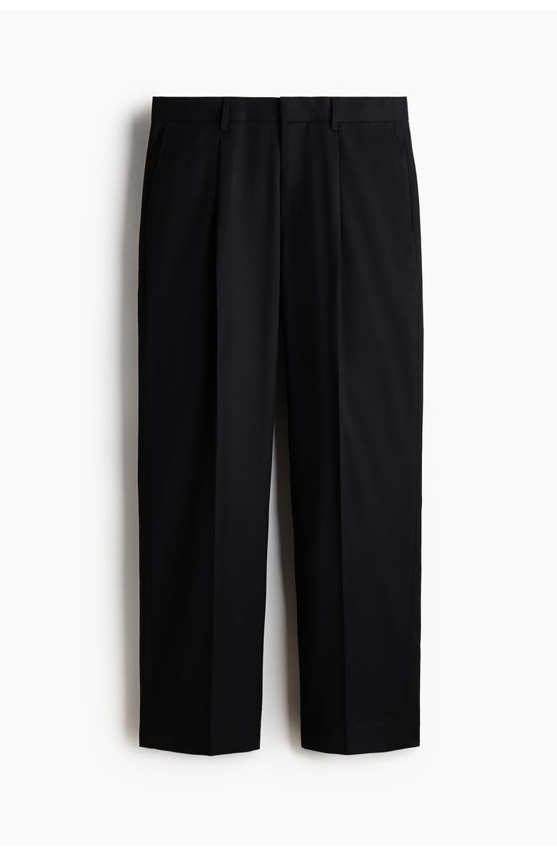 H&M Regular Fit Tailored Trousers, Alternate, color, Black
