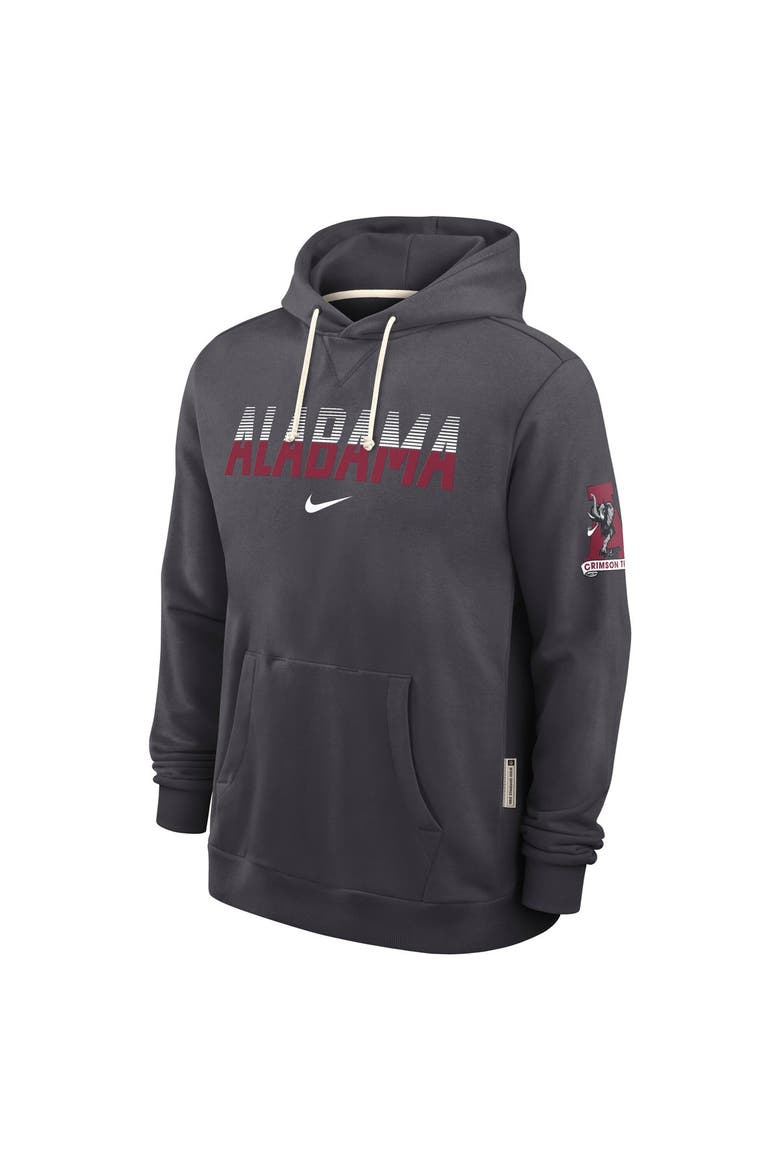 Men's Nike Anthracite Alabama Crimson Tide 2026 Sideline Standard Issue Dri-FIT Hoodie, Alternate, color, Anthracite