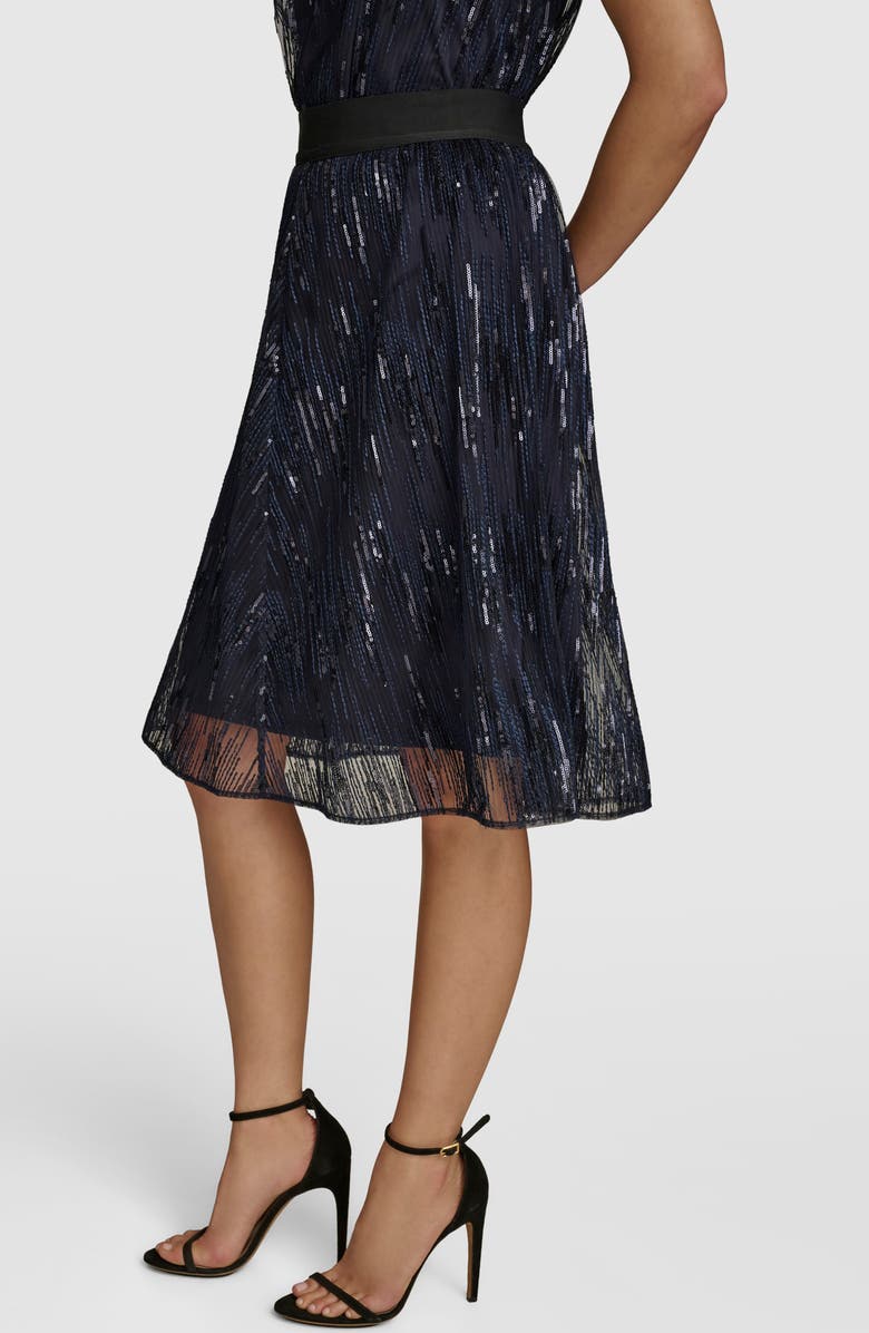 Donna Karan New York Sequin A-Line Skirt, Alternate, color,