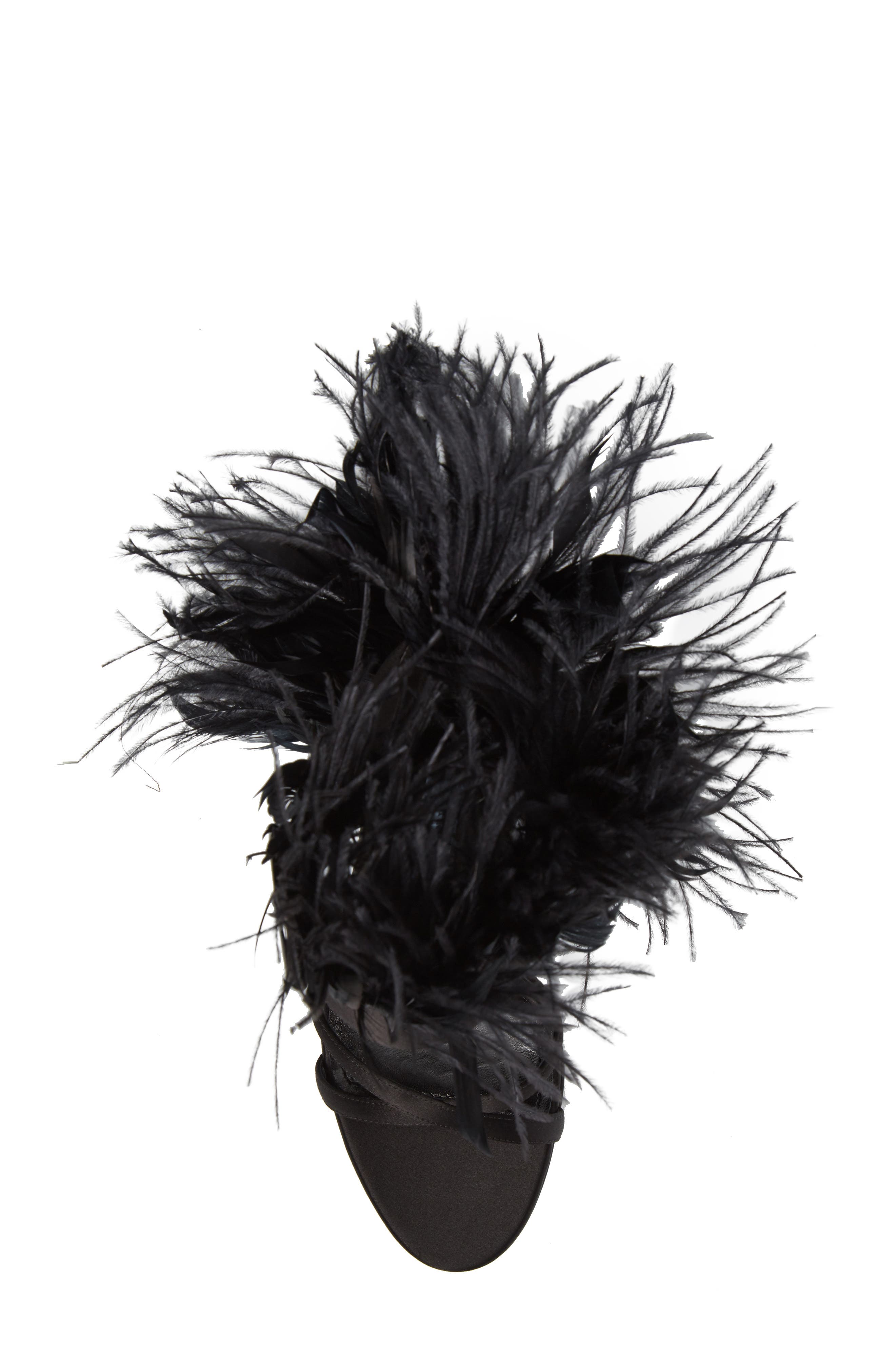 Prada Feather Block Heel Sandal, Alternate, color, 