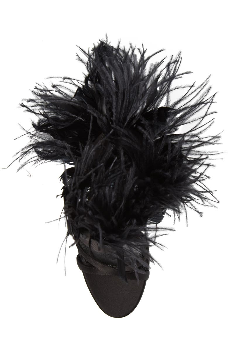 Prada Feather Block Heel Sandal, Alternate, color,