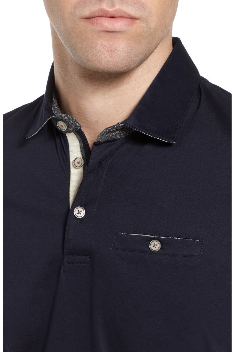 Puggle Trim Fit Polo, Alternate, color, NAVY