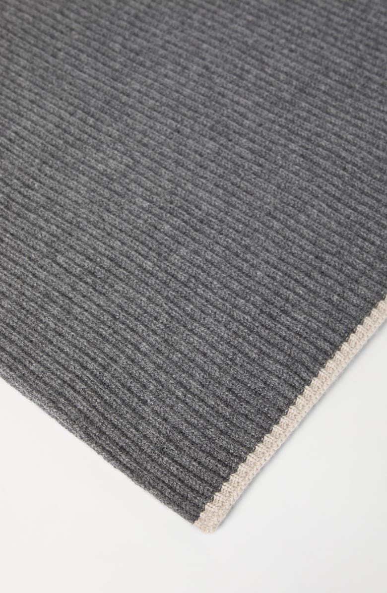 Brunello Cucinelli Knit scarf, Alternate, color, Medium Grey