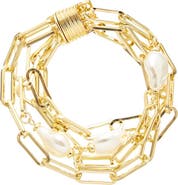 Juvell Natural Pearl Multi-Strand Bracelet