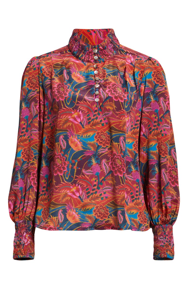 APNY Floral Puff Sleeve Top, Alternate, color, Berry Muti