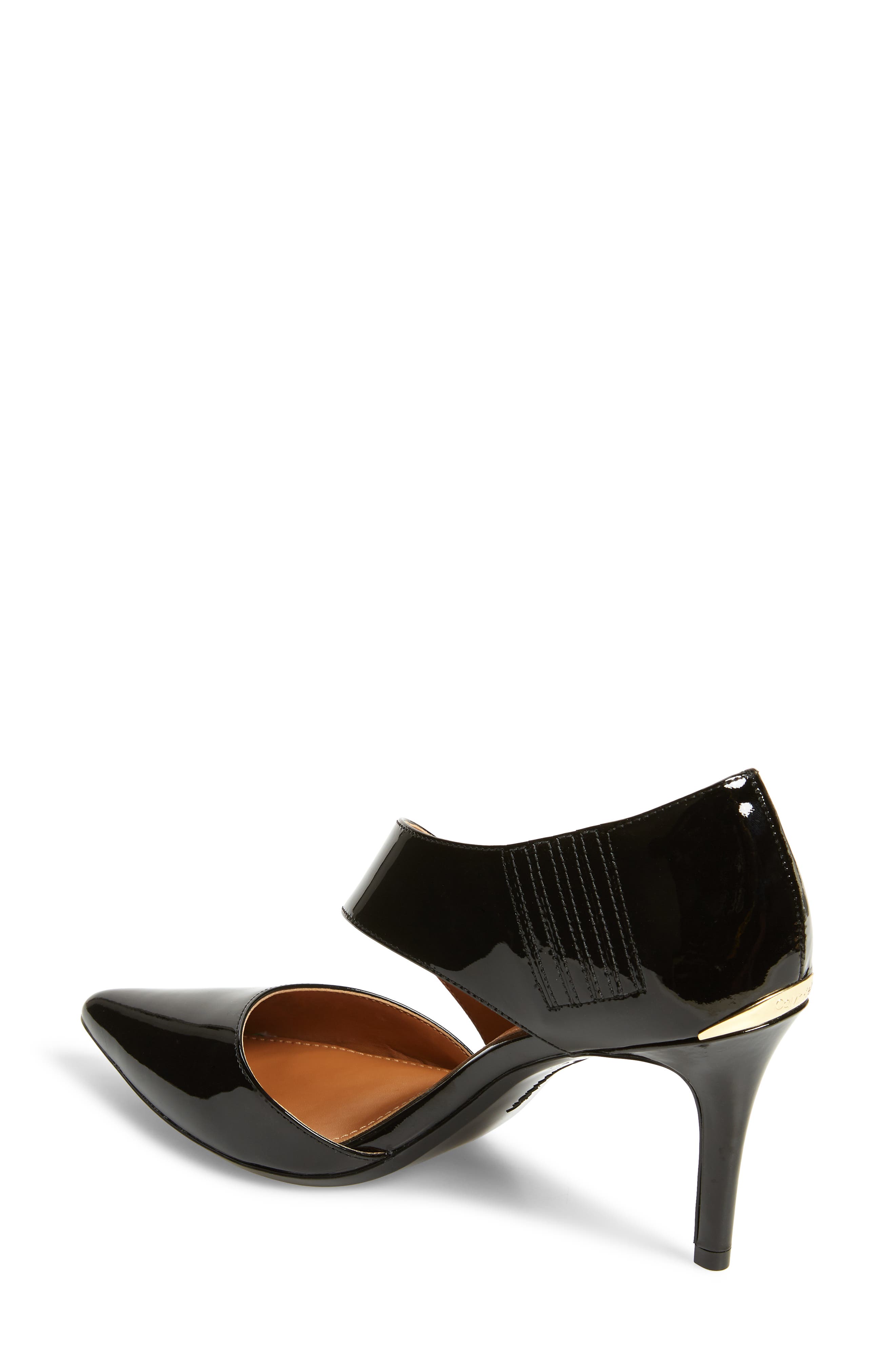 'Gella' Pointy Toe Pump, Alternate, color, BLACK PATENT LEATHER