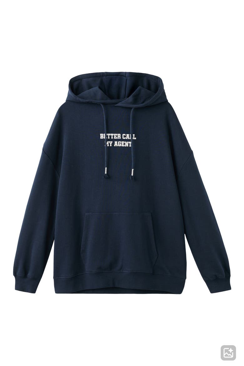 Rhinestone Graphic Hoodie, Alternate, color, NAVY
