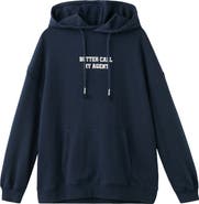 MANGO TEEN Rhinestone Graphic Hoodie