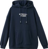 MANGO TEEN Rhinestone Graphic Hoodie