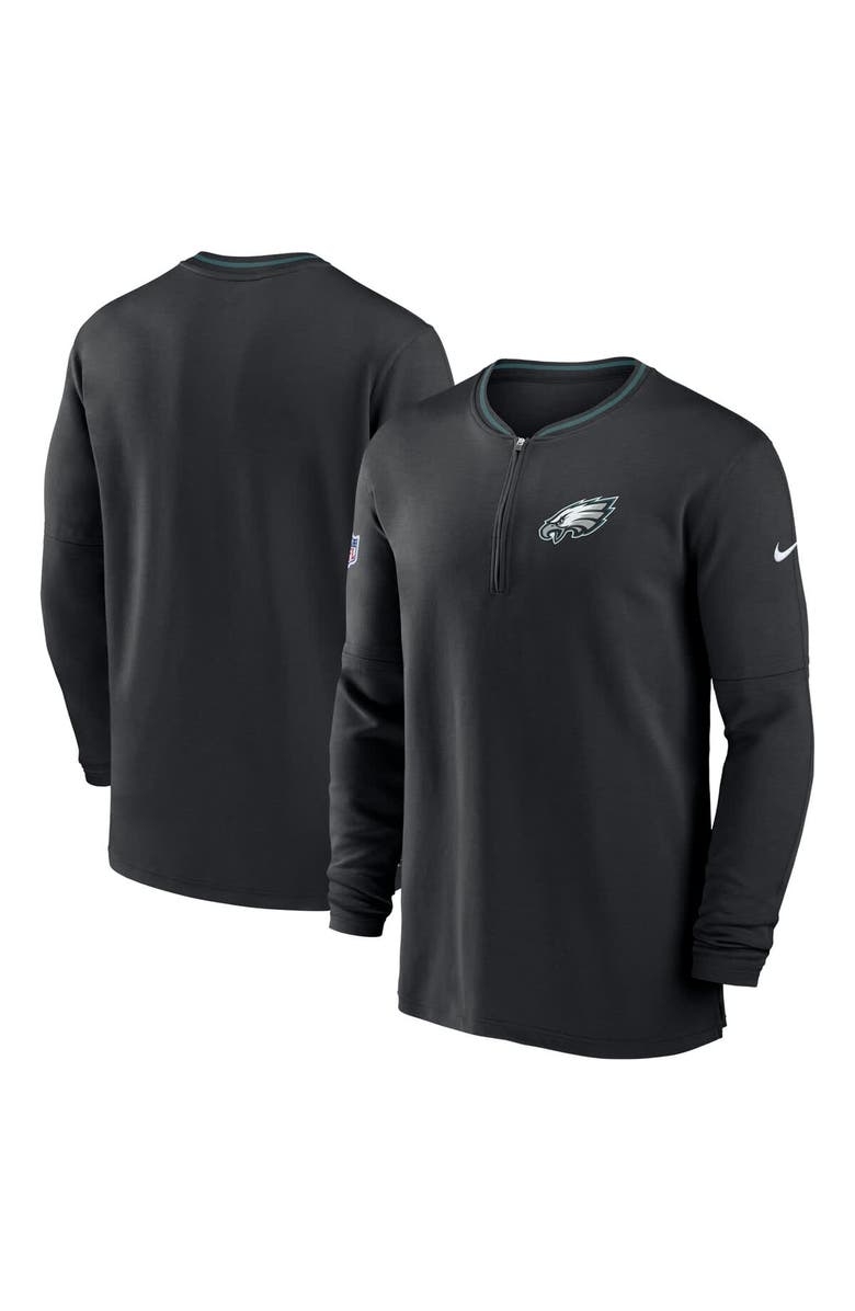 Nike Men's Nike Black Philadelphia Eagles Coach Half-Zip Sweatshirt, Alternate, color,