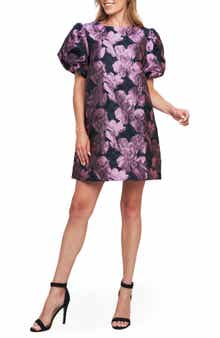 Puff Sleeve Textured Minidress