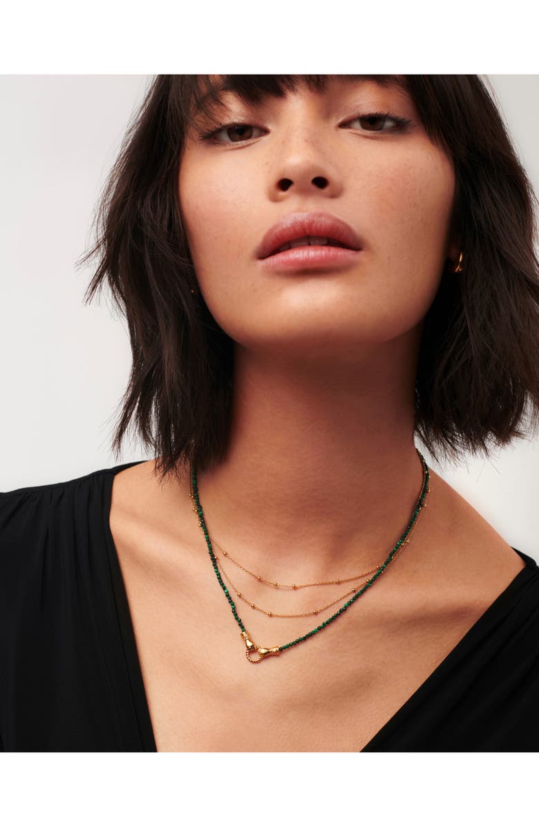 Missoma x Harris Reed In Good Hands Beaded Pendant Necklace, Alternate, color, Gold