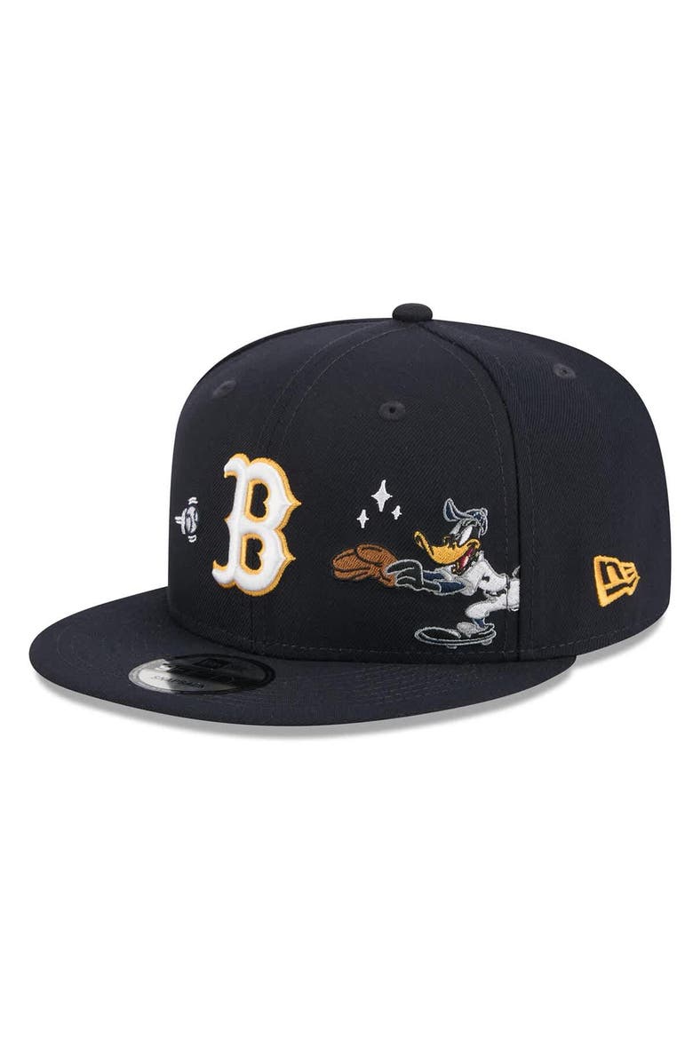Men's New Era Navy Boston Red Sox Looney Tunes Daffy Duck 9FIFTY Snapback Hat, Alternate, color, Navy