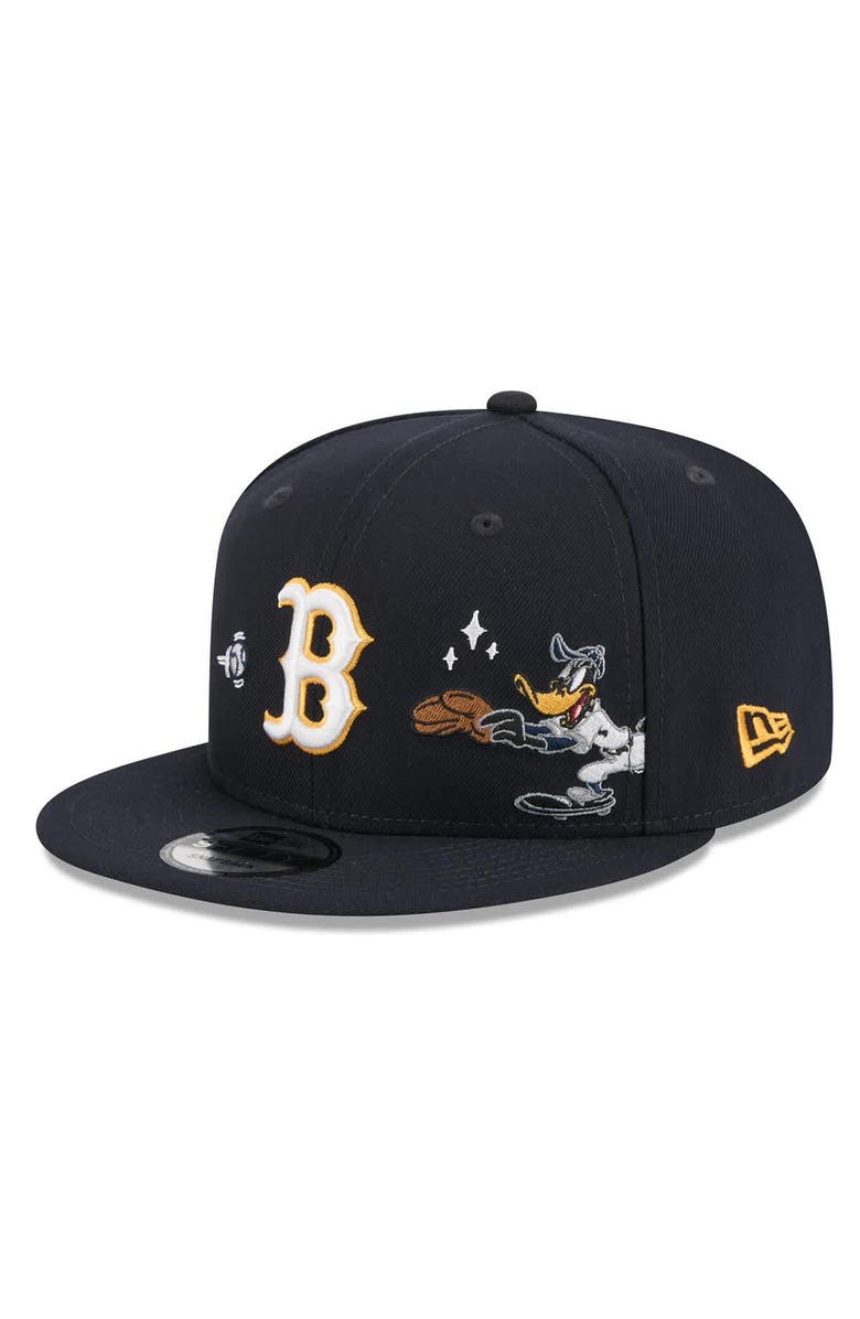 New Era Men's New Era Navy Boston Red Sox Looney Tunes Daffy Duck 9FIFTY Snapback Hat, Alternate, color, Navy