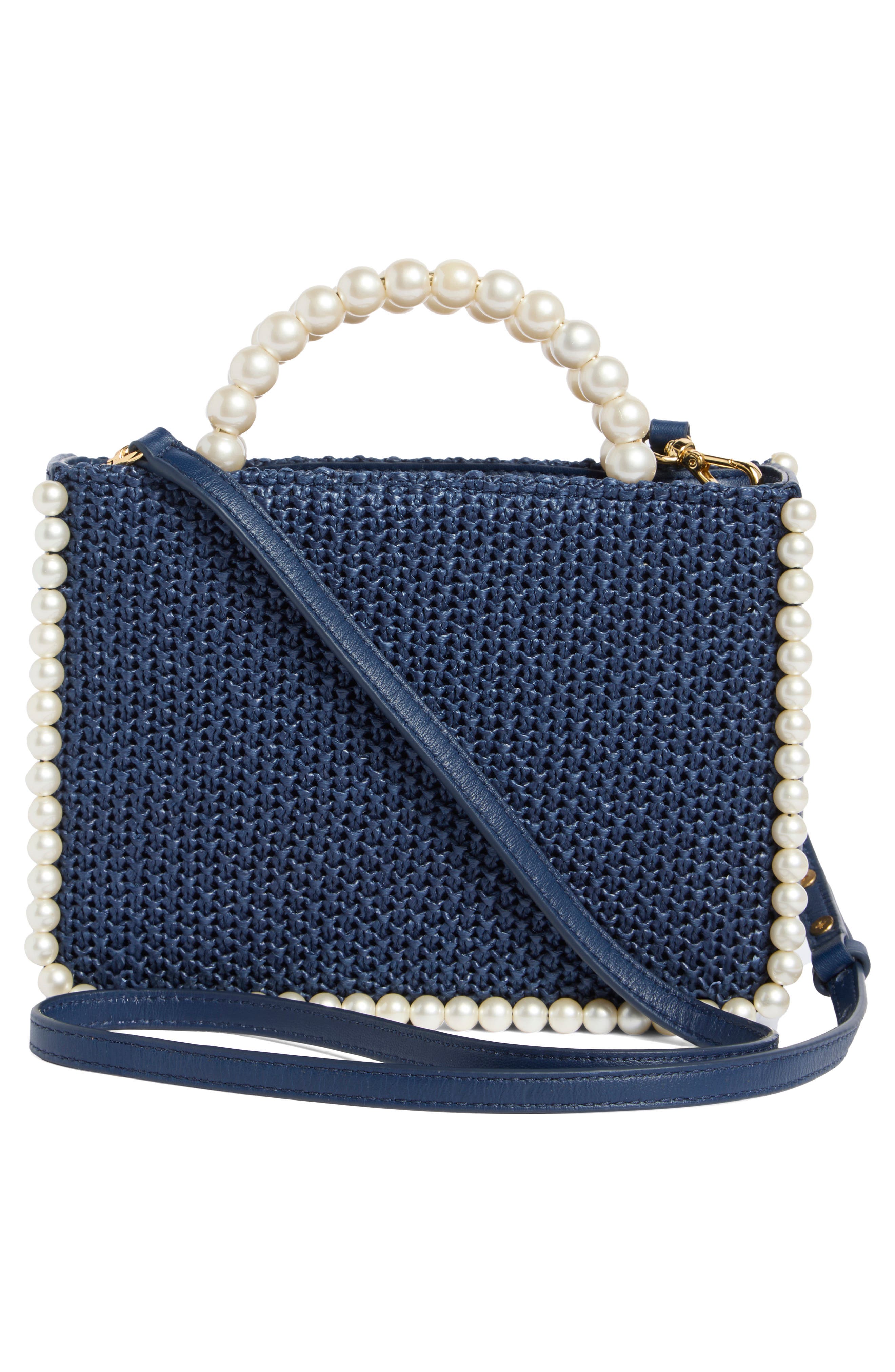 Lele Sadoughi Mini Maya Raffia Tote, Alternate, color, 