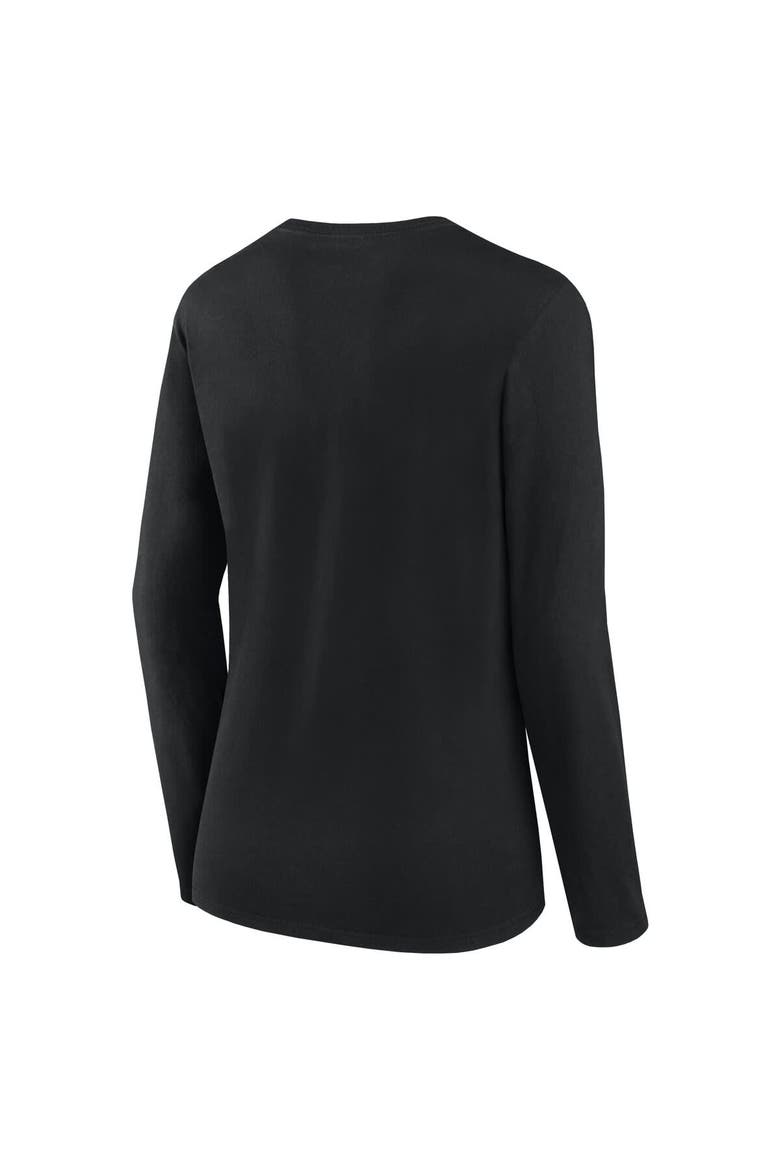 Women's Logo Athletic Black New Orleans Saints Grip Long Sleeve T-Shirt, Alternate, color, Black