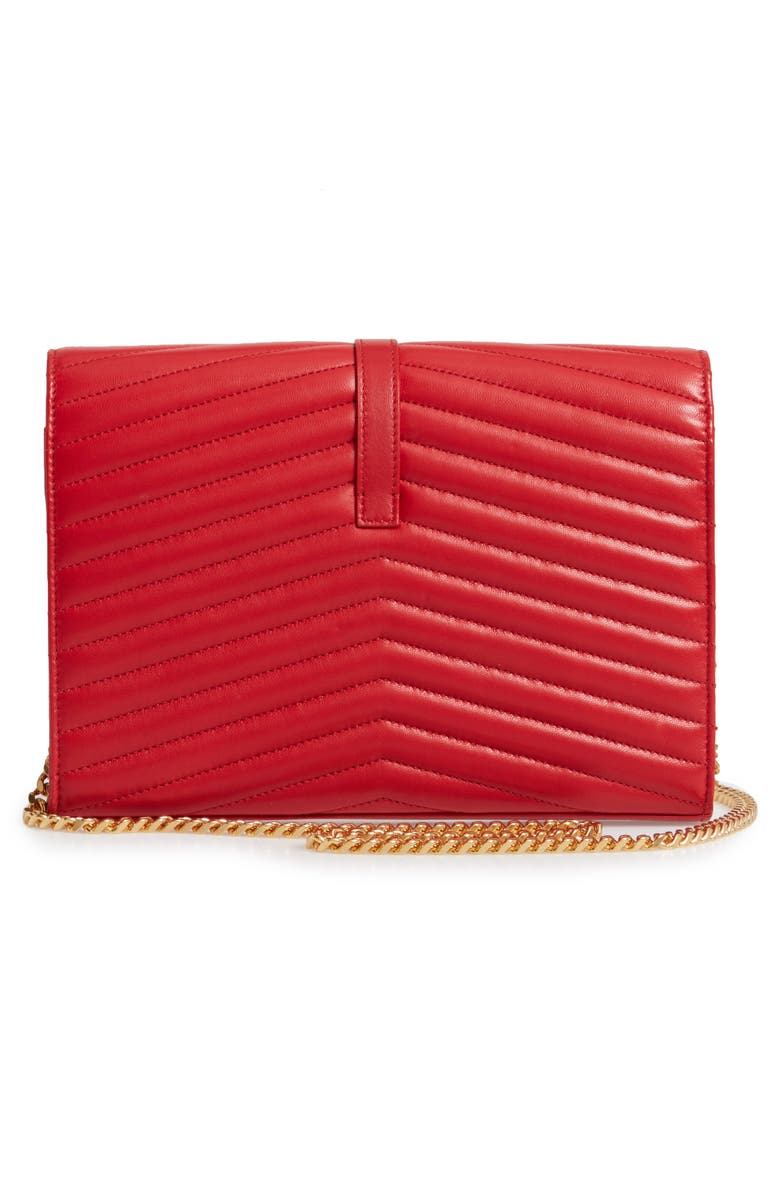 Saint Laurent Sulpice Leather Crossbody Wallet, Alternate, color, 