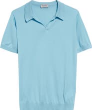 John Smedley Men's Noah Johnny Collar Sweater Polo
