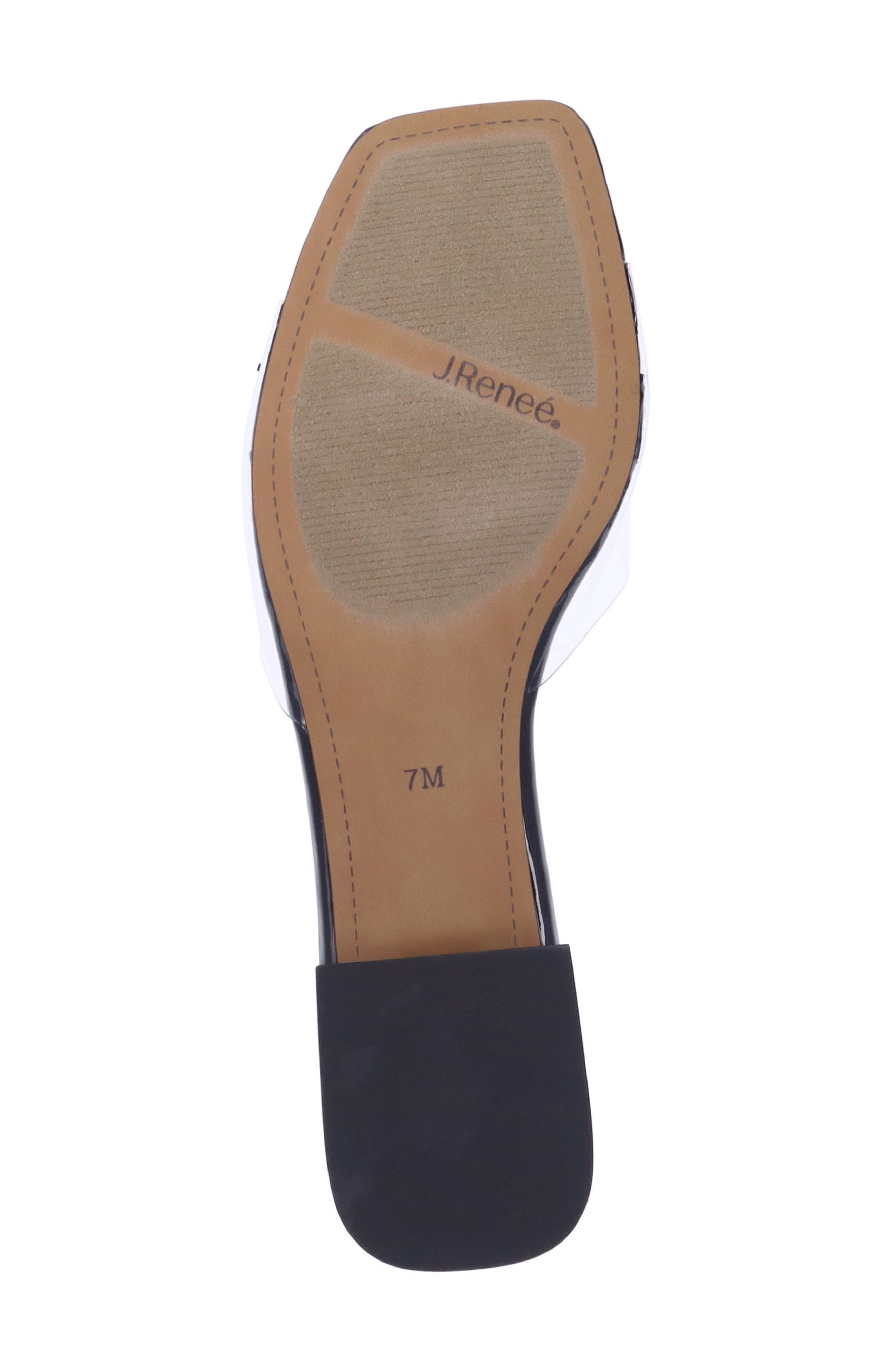 J. Reneé Cherita Slide Sandal, Alternate, color, Clear/ Black