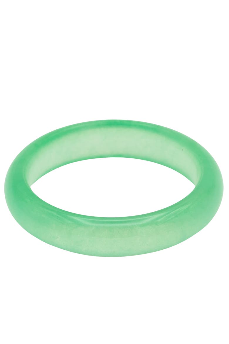 Silk Collection Agave Classic Cyan Jade Stone Bangle, Main, color, Cyan