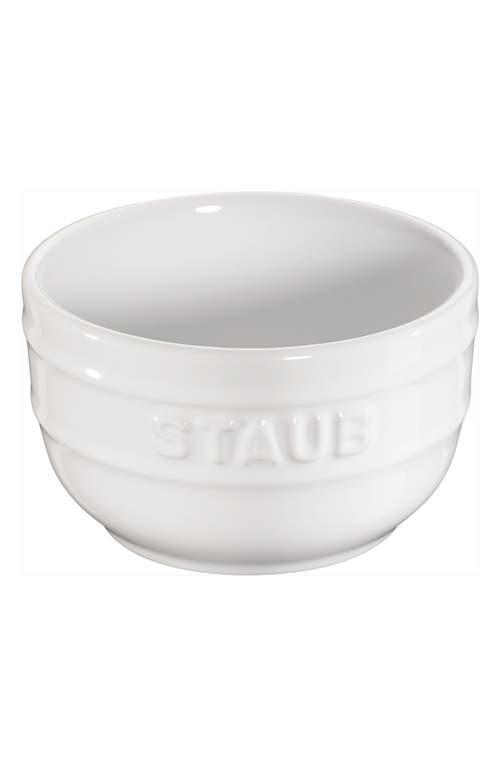 Staub Set Of 2 Stoneware 3.5-inch Prep Bowls In White