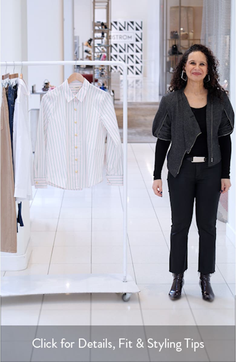 Ellery Stripe Cotton Blend Button-Up Shirt, sales video thumbnail