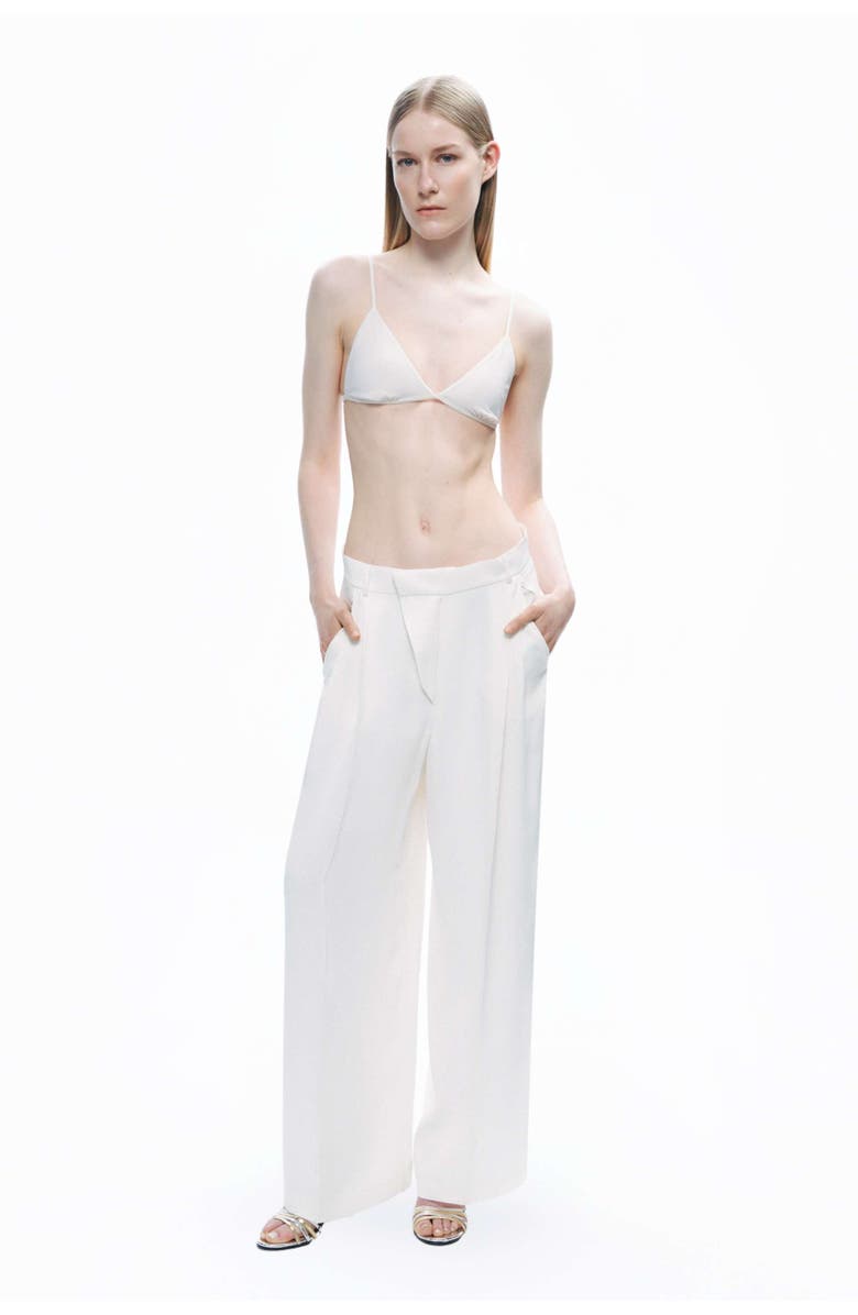 Nocturne Low-Rise Asymmetric Placket Detail Pants, Alternate, color, 