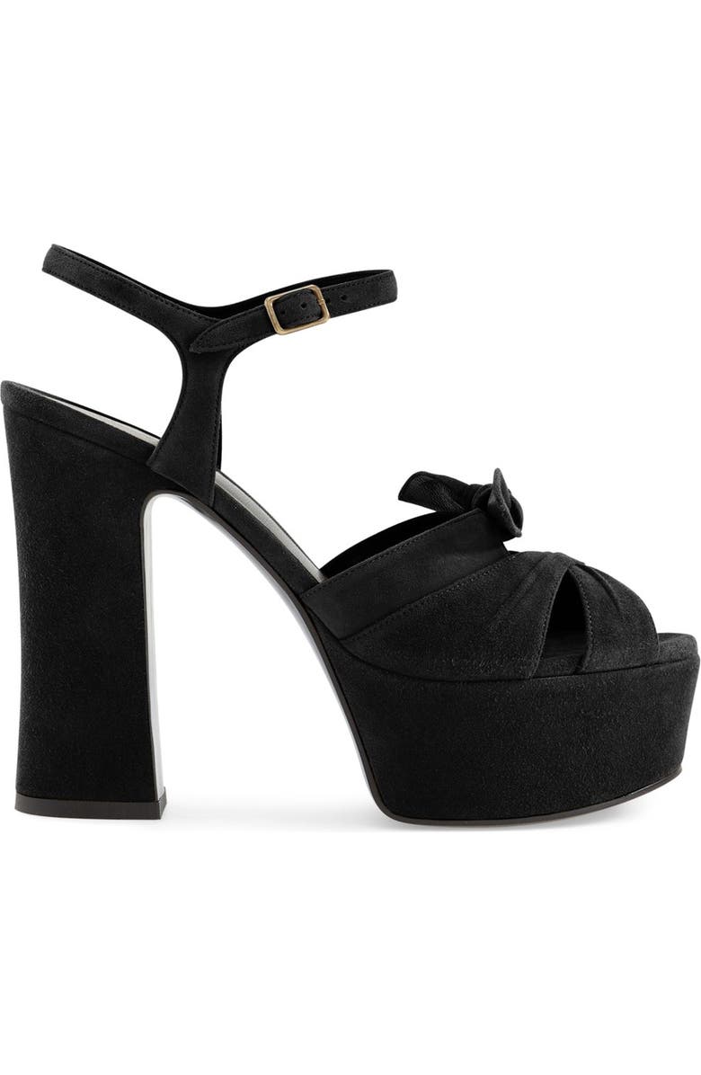 Saint Laurent 'Candy' Leather Platform Sandal, Alternate, color,