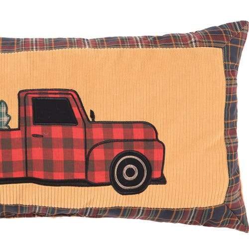 C & F Home C&f Home Wild Wood For Truck Applique Christmas Throw Pillow, 12" X 24" In Orange