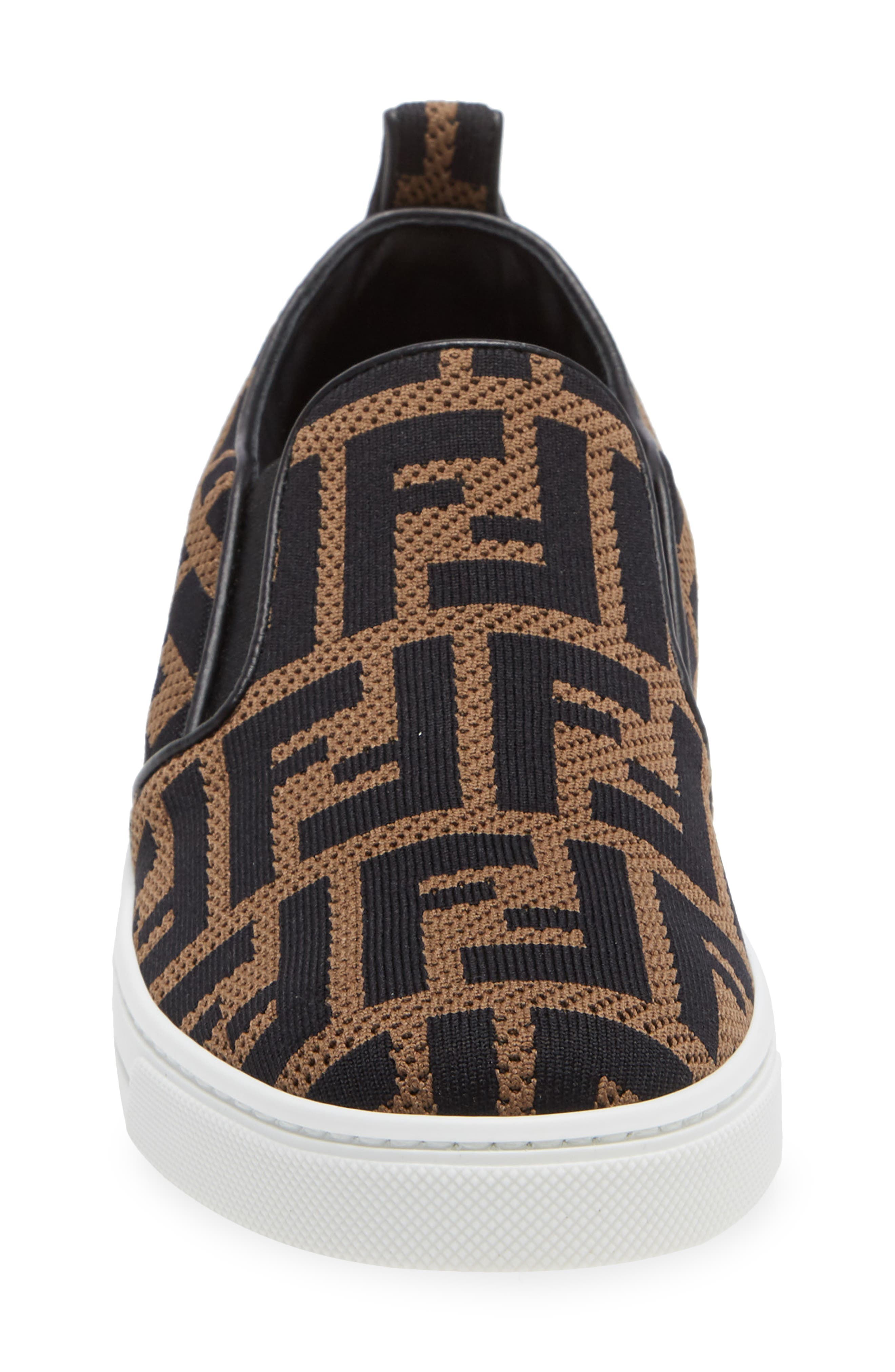 Fendi FF Logo Slip-On Sneaker, Alternate, color, 