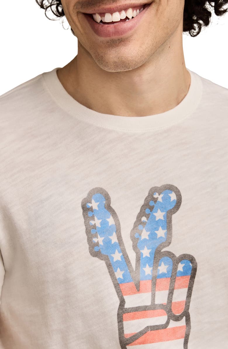 Lucky Brand Fender Peace Hand Cotton Graphic T-Shirt, Alternate, color, 