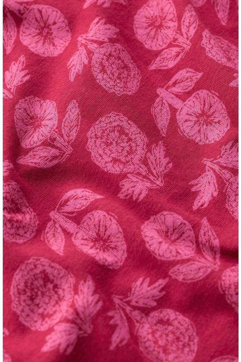April Floral Stretch Cotton Jersey Dress, Alternate, color, MARIGOLD SKETCH RED CABIN