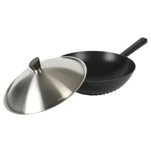 Kenmore Eugene 13 Inch Nonstick Cast Alumium Wok With Stainless Steel Lid In Black