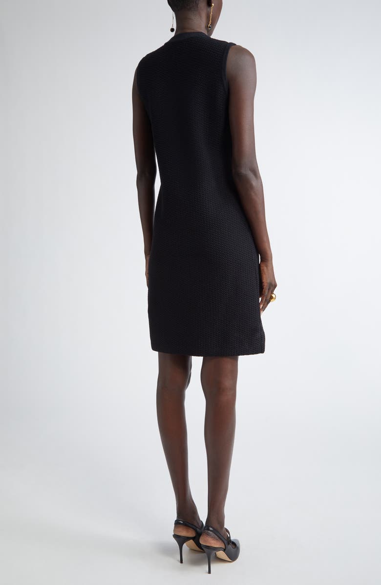 ST. JOHN Mixed Texture Sleeveless Knit Shift Dress, Alternate, color,