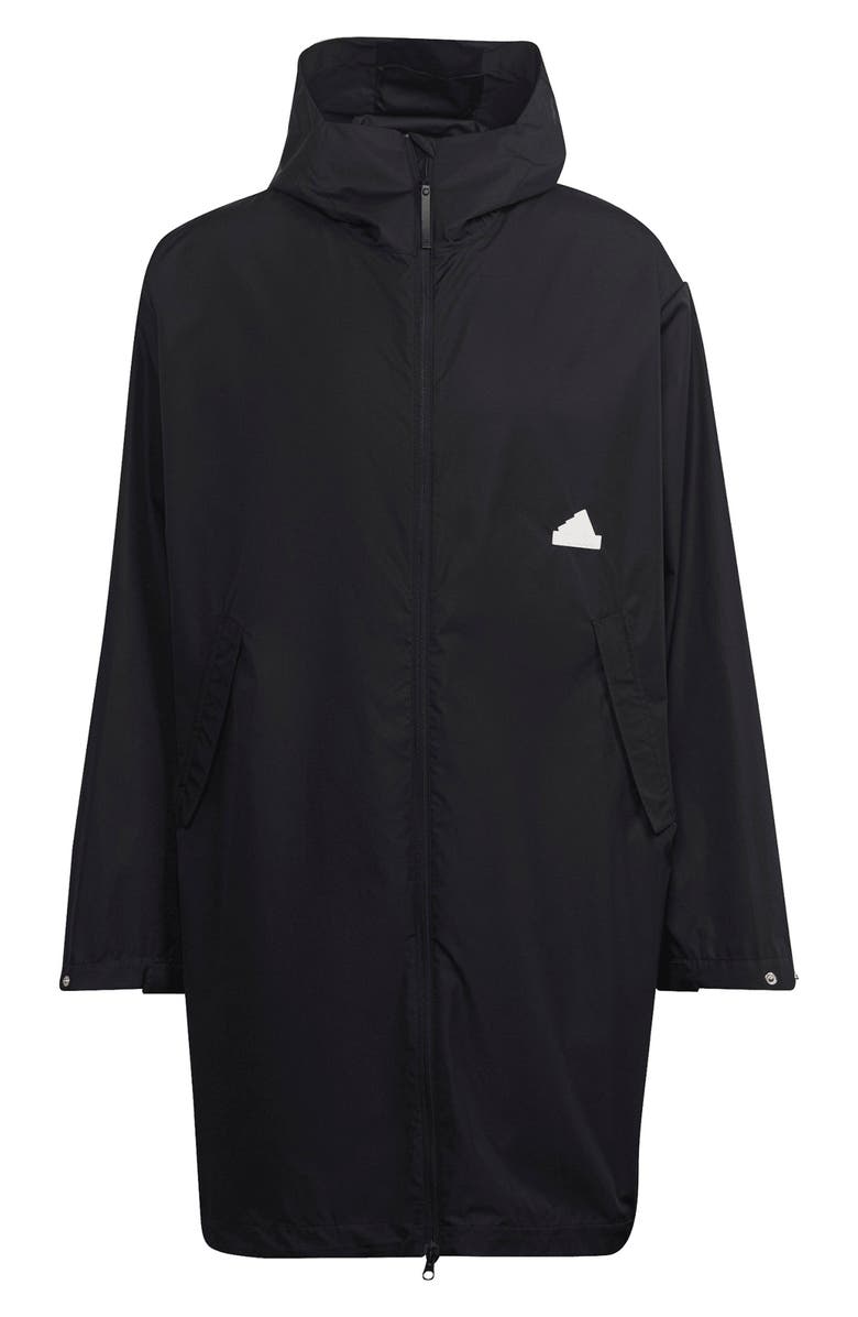 adidas Recycled Polyester Windbreaker Duster Coat, Alternate, color,