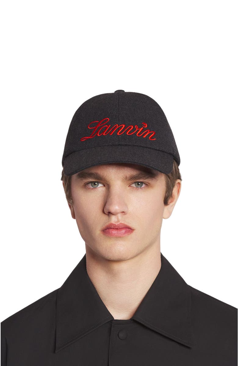 Lanvin SCRIPT WOOL CAP, Alternate, color, 