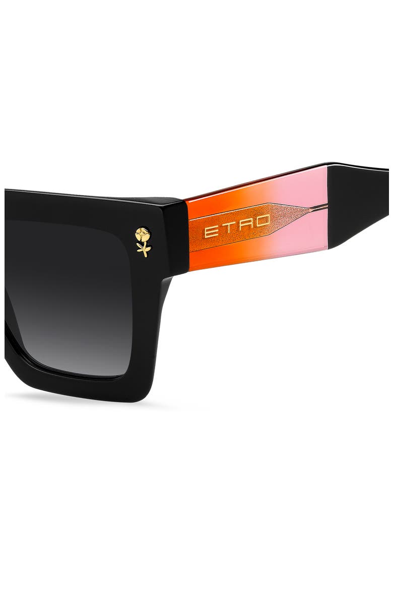 52mm Square Sunglasses, Alternate, color, BLACK MULTI