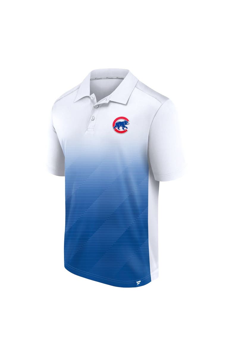 FANATICS Men's Fanatics Branded White/Royal Chicago Cubs Iconic Parameter Sublimated Polo, Alternate, color, 