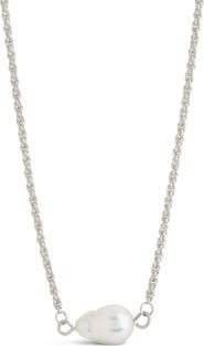 Sterling Forever Elyse Freshwater Pearl Pendant Necklace