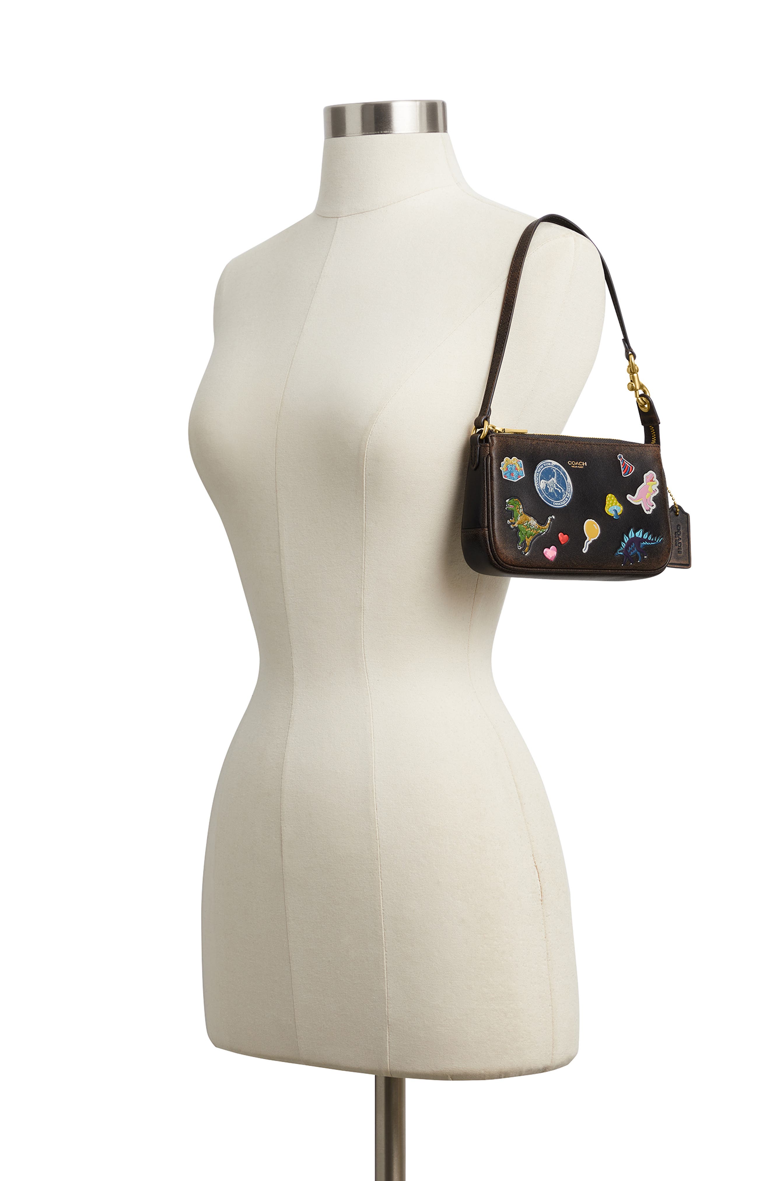 COACH Rexy 10th Anniversary Sticker Print Plaza Bag, Alternate, color, 