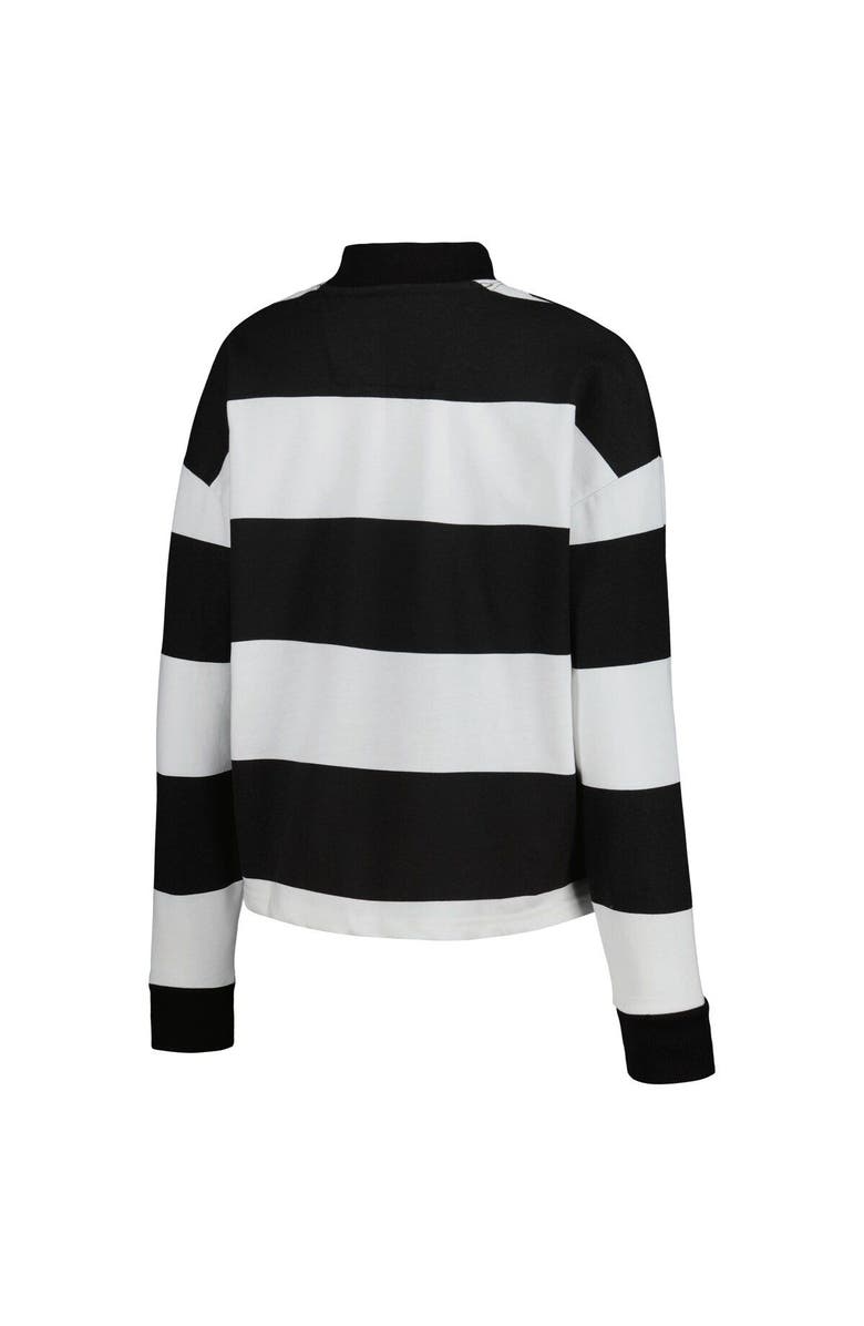 ANTIGUA Women's Antigua  White D.C. United Radical Rugby Stripe Long Sleeve T-Shirt, Alternate, color, 
