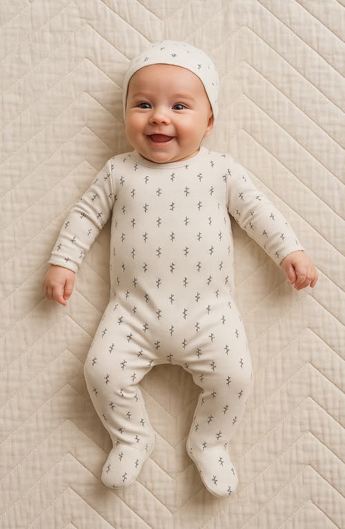 Maniere Manière Print Footie In White